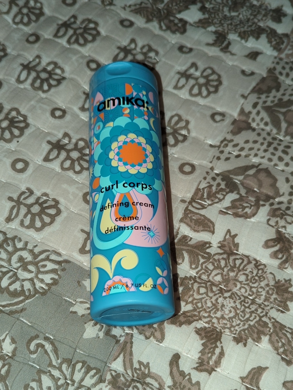 amika Curl Corps Defining Cream - Turquoise Floral Bottle